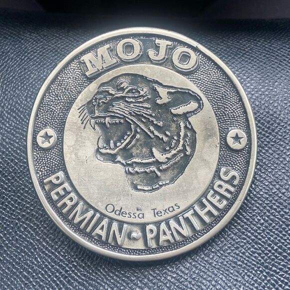 Vintage Permian Panthers Mojo Belt buckle Texas Football - Picture 1 of 3